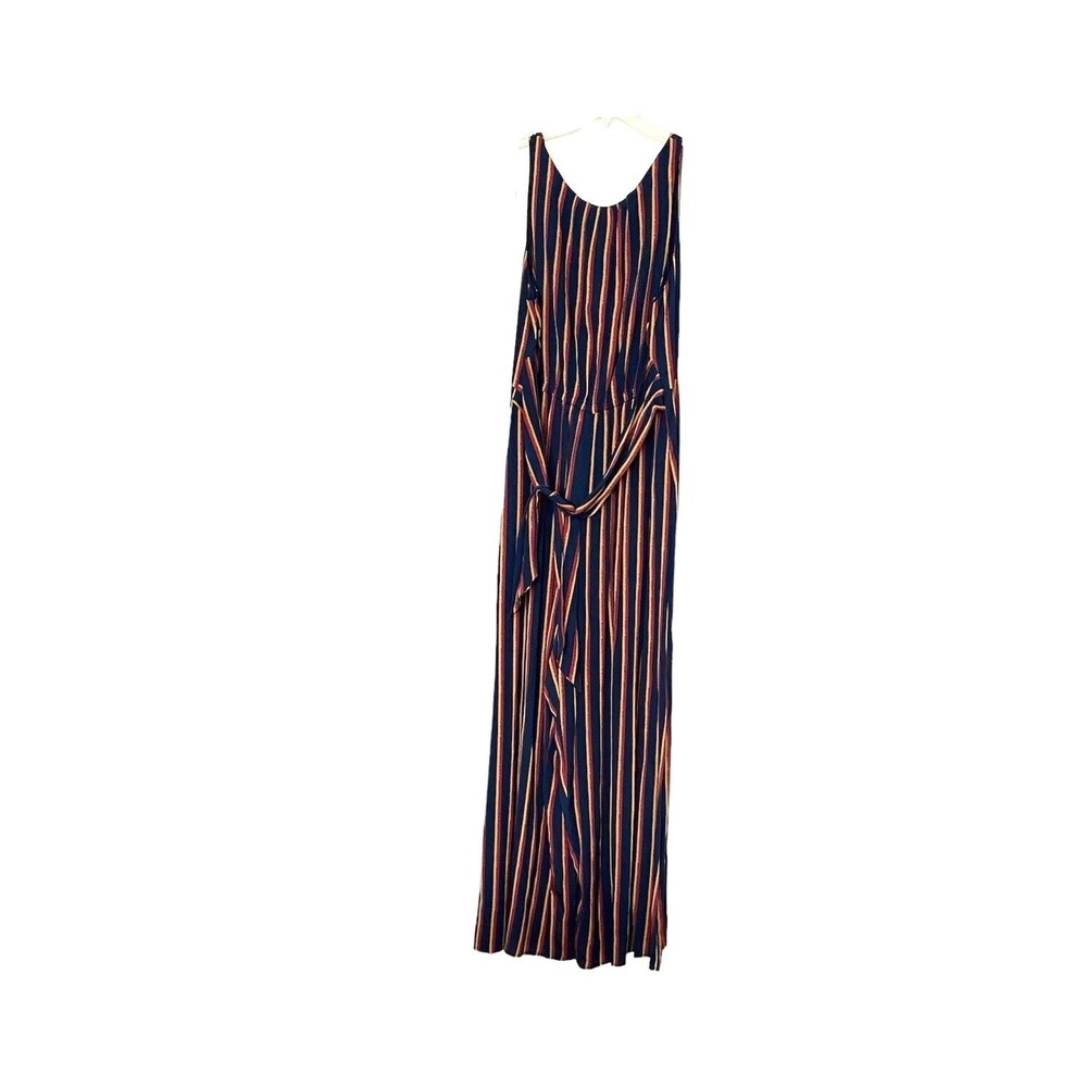 Anthropologie Plenty by Tracy‎ Reese Tie-Front Striped Jumpsuit Size Medium